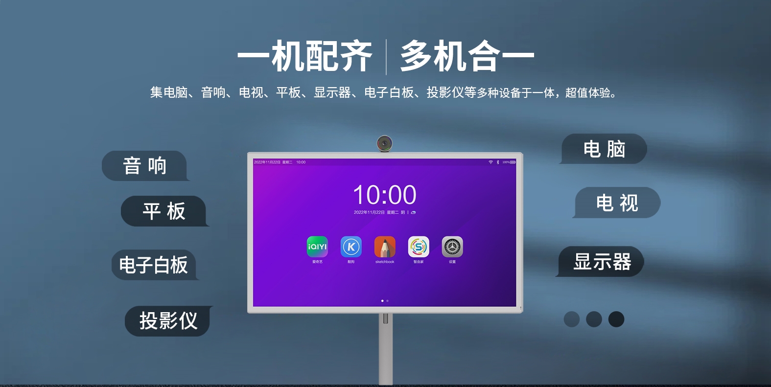 【展品抢先看】一机N用，多场景融合，yd2333云顶电子游戏科技智由屏亮相ISVE